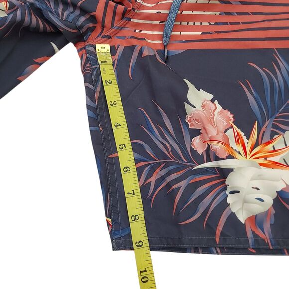 Quiksilver Boardshorts Mens 36 Blue Tropical Print Lightweight Summer Beach Pool - Picture 12 of 12